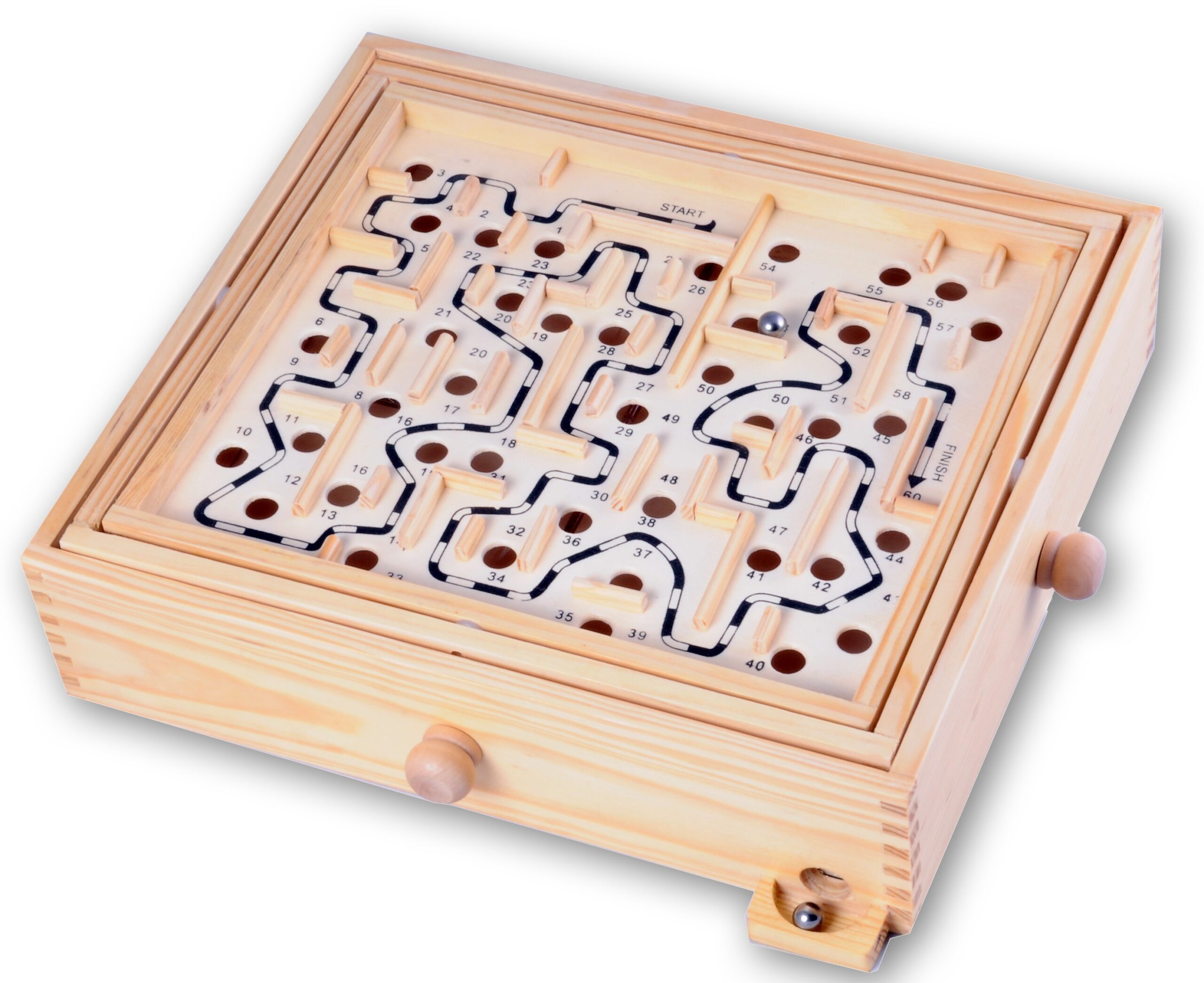 795003 Labyrinth hout groot 32x28x8 cm fotodoos - Afbeelding 1