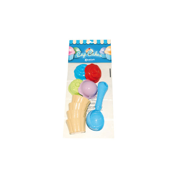 Cupcake zandvormpjes met schep 725 - Afbeelding 1
