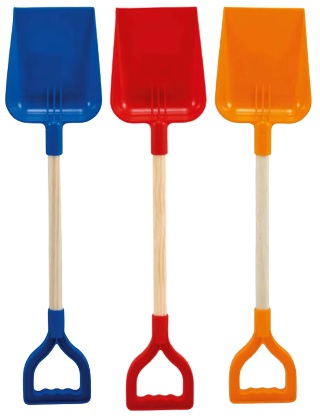 105042 Schep kunststof houten steel 56 cm. 121 - Afbeelding 1