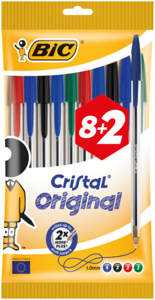 120030 8+2 Bic Cristal pennen per stuk. - Afbeelding 1