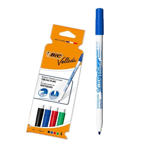 120952 4 whiteboard markers bic 1.5mm per stuk. 1724 - Afbeelding 1