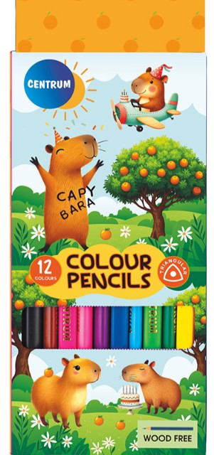 157286 Centrum 12 kleurpotloden Capybara 81286 - Afbeelding 1