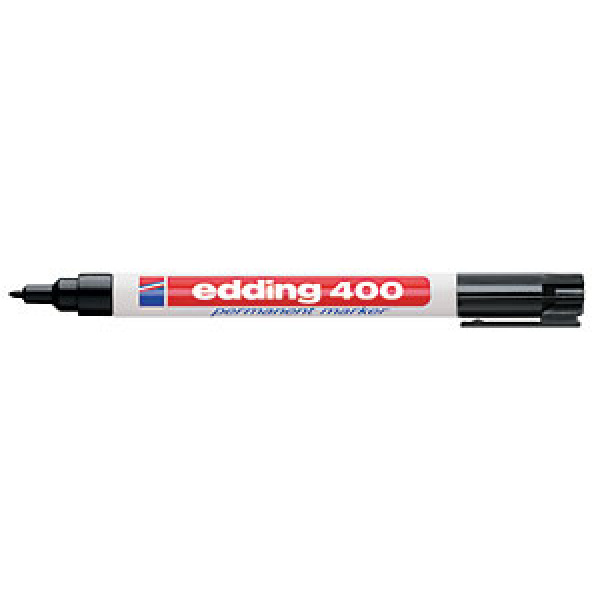 10 Edding 400 Permanent Markers Zwart - Afbeelding 1