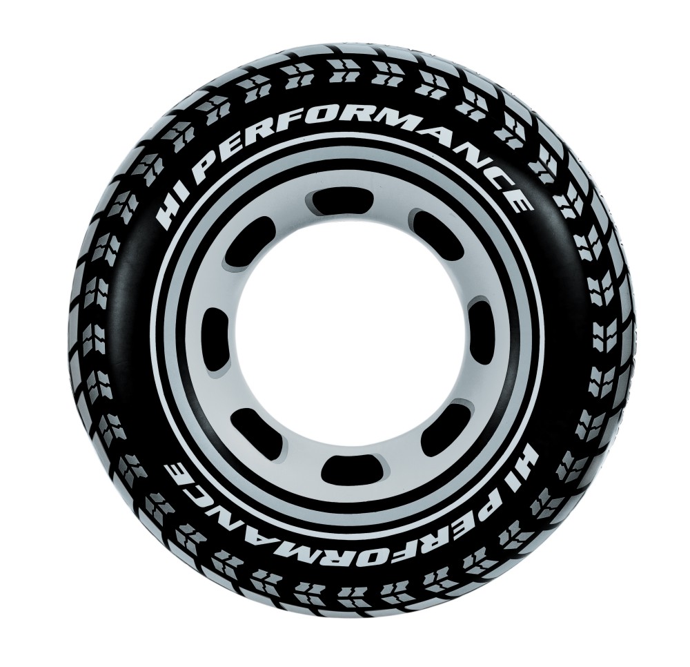 331108 Intex Opblaas autoband zw 91 cm 59252NP - Afbeelding 1