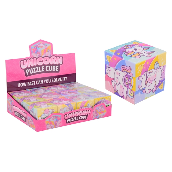 341157 12 Eenhoorn draai puzzel kubussen 24494 - Afbeelding 1