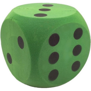 Foam dobbelsteen groen 16cm.