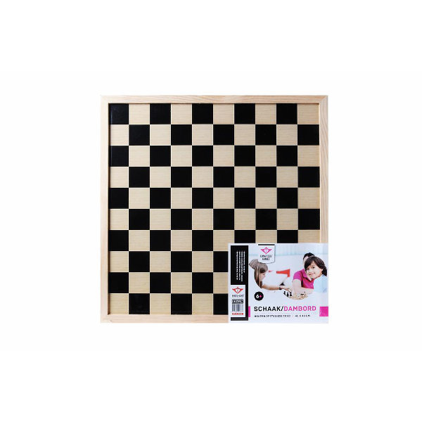 Dam-Schaakbord 40 cm 170481 - Afbeelding 1