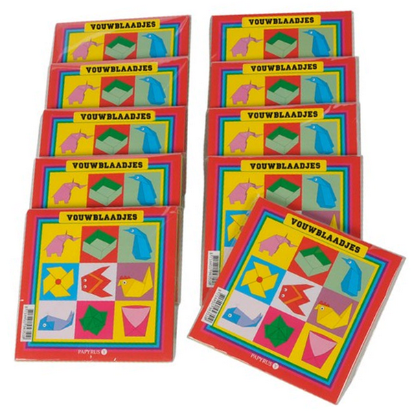 10 Pakjes vouwblaadjes12X12cm 894326 - Afbeelding 1