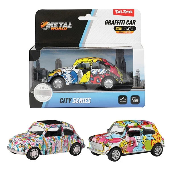 Auto graffiti pull-back metal 3 as.21723 - Afbeelding 1