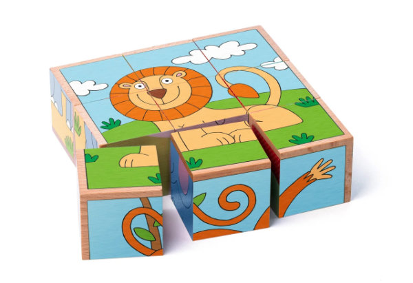 685262 Woody Blokkenpuzzel dieren 93056 - Afbeelding 1