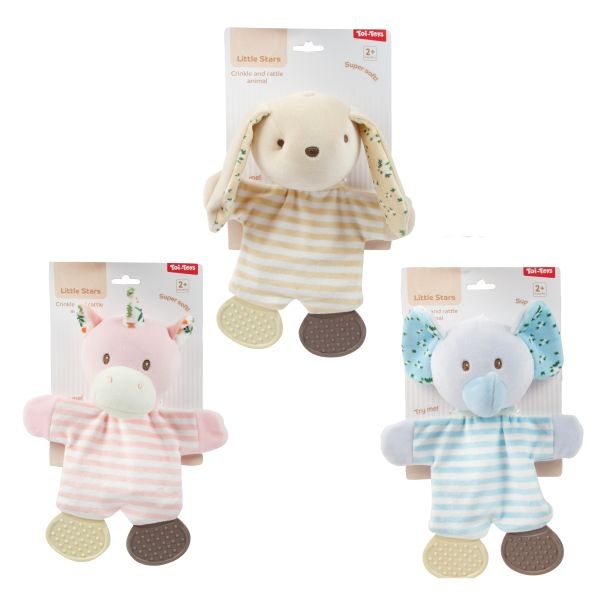 Baby knisperdoek en bijtring 3 per stuk 72724Z - Afbeelding 1