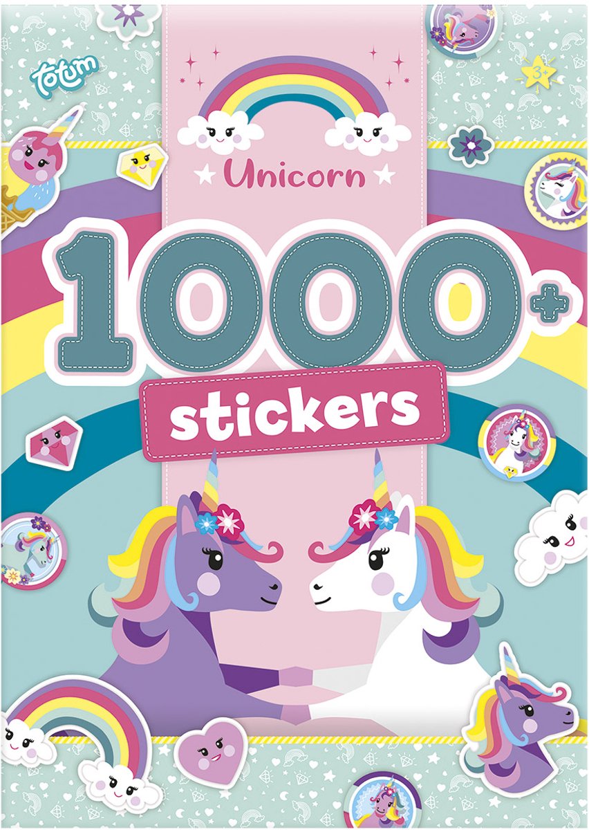 605173 1000 Unicorn stickers Totum 072244 - Afbeelding 1