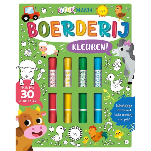 Rebo boek boerderij kleuren! kleurmania - Afbeelding 1