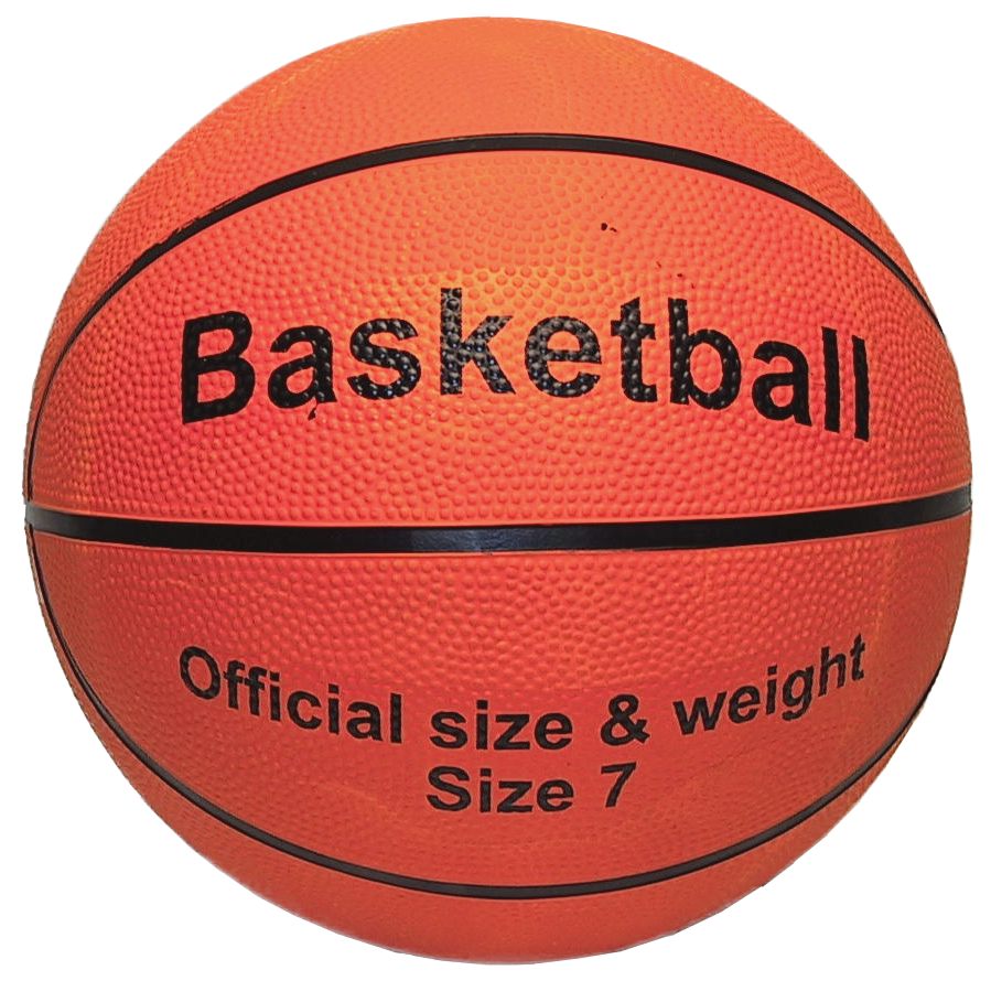102000 Basketbal oranje maat 7 rubber - Afbeelding 1