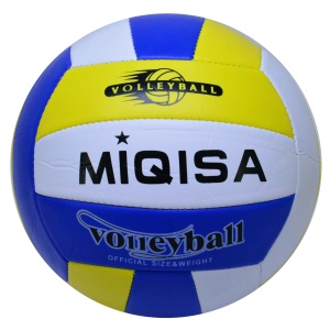 Volleybal-Beach MIQISA PVC geel/wit/blau