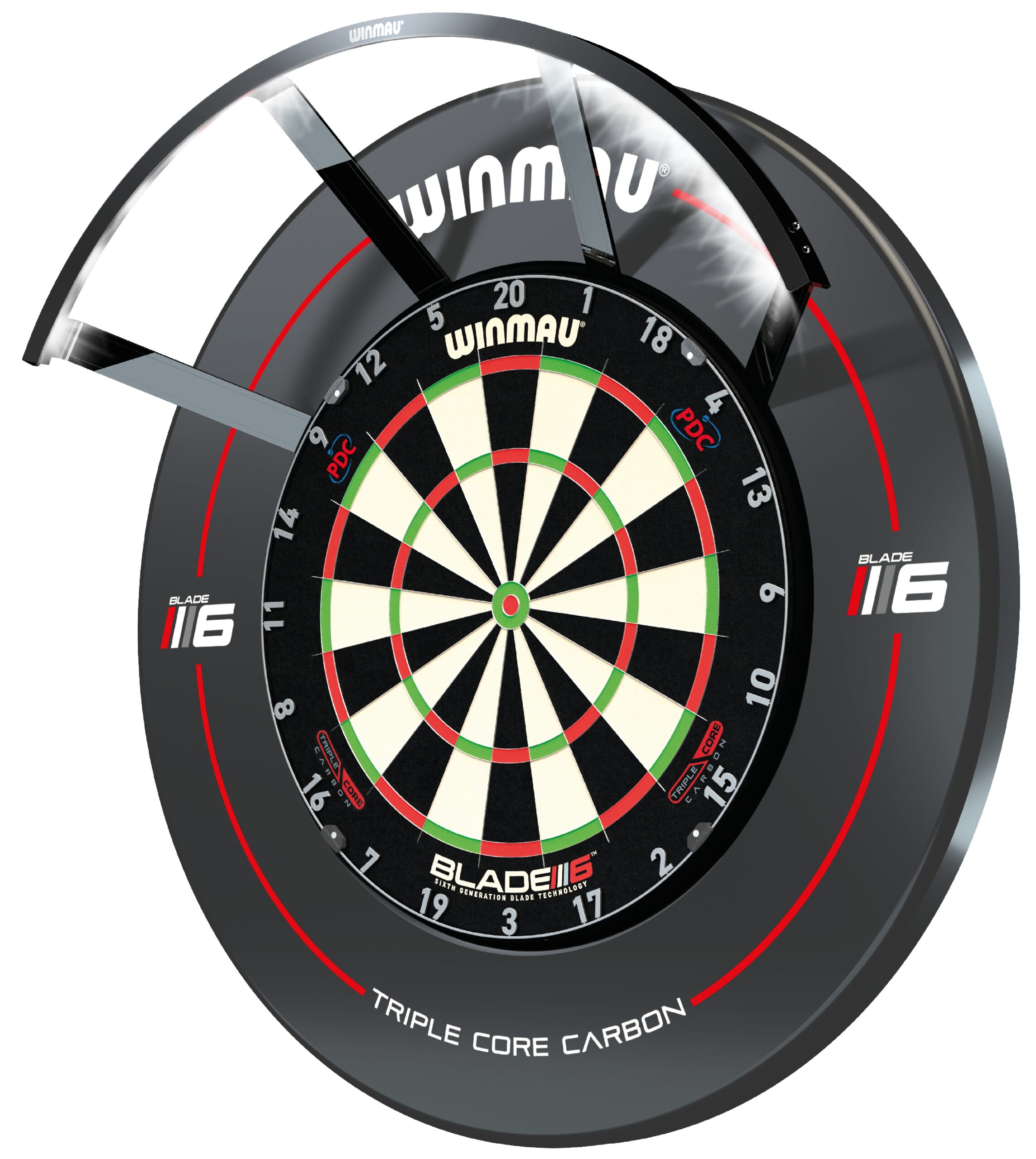 300433 Dartboard Polaris Light 120° Winmau - Afbeelding 1