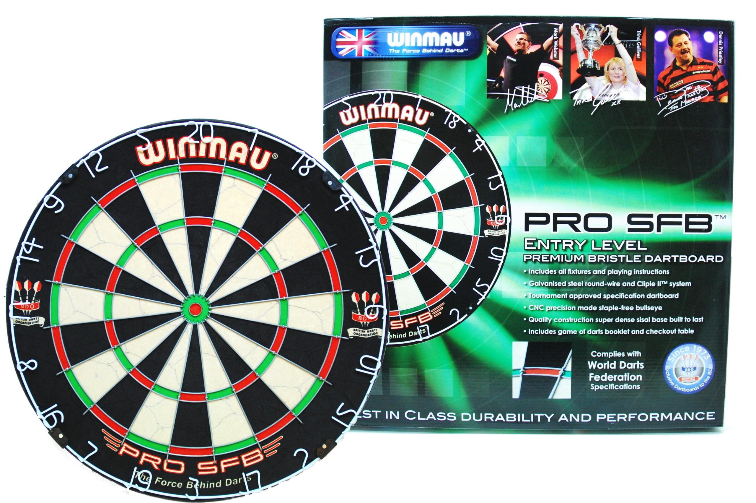 300606 Dartbord WINMAU PRO SFB Bristle wedstrij - Afbeelding 1