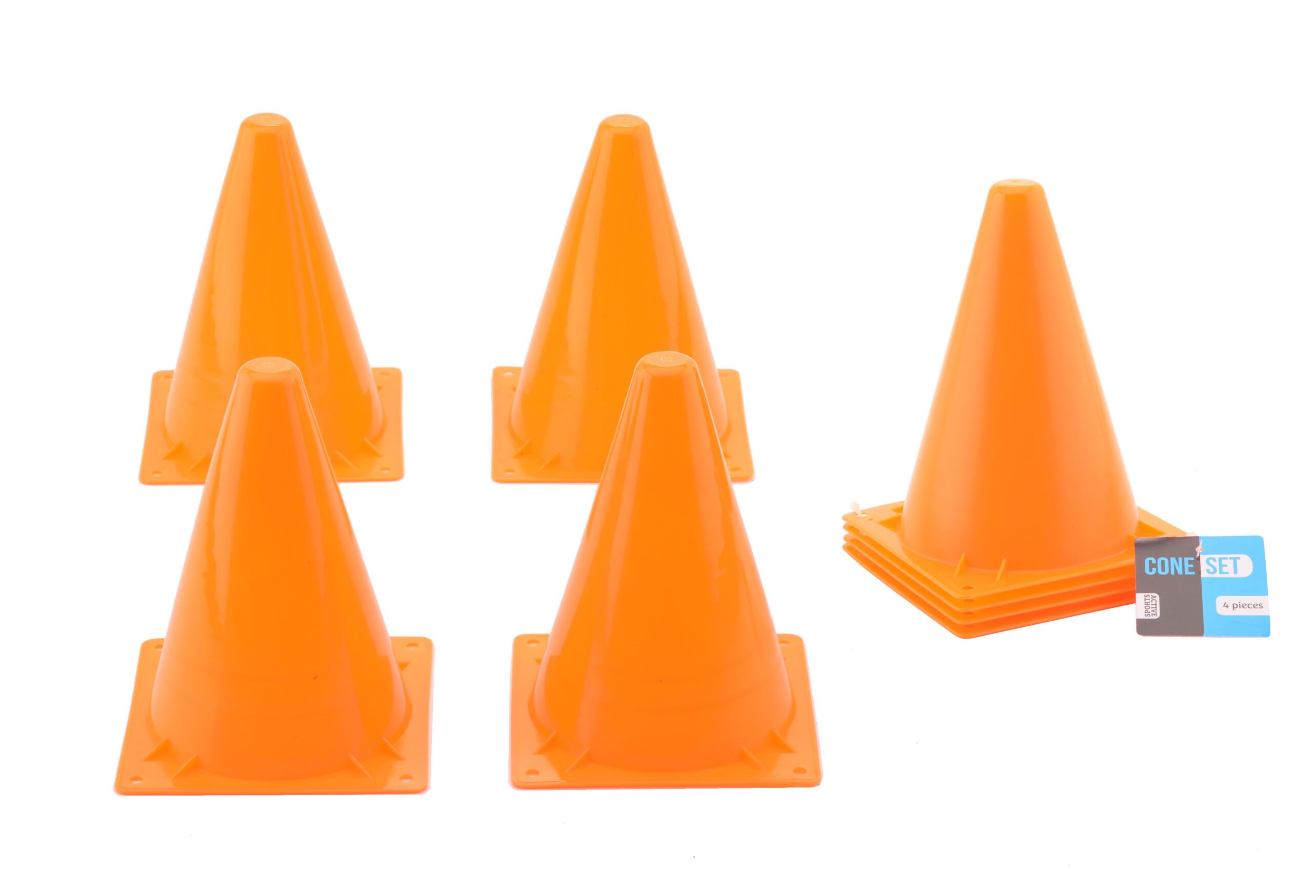 491045_detail Pylonnen-set 4 stuks oranje 17cm. - Afbeelding 1
