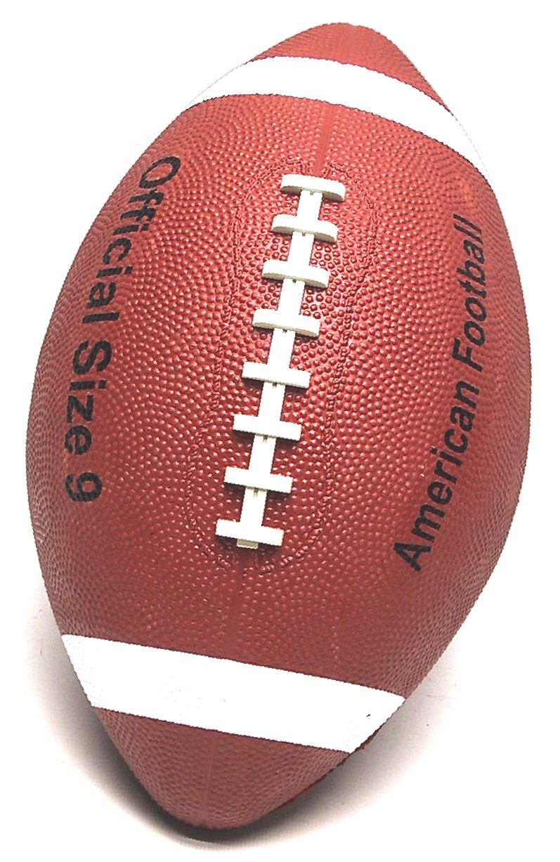 496160 American Football rubber Bruin/wit Mt.9 - Afbeelding 1