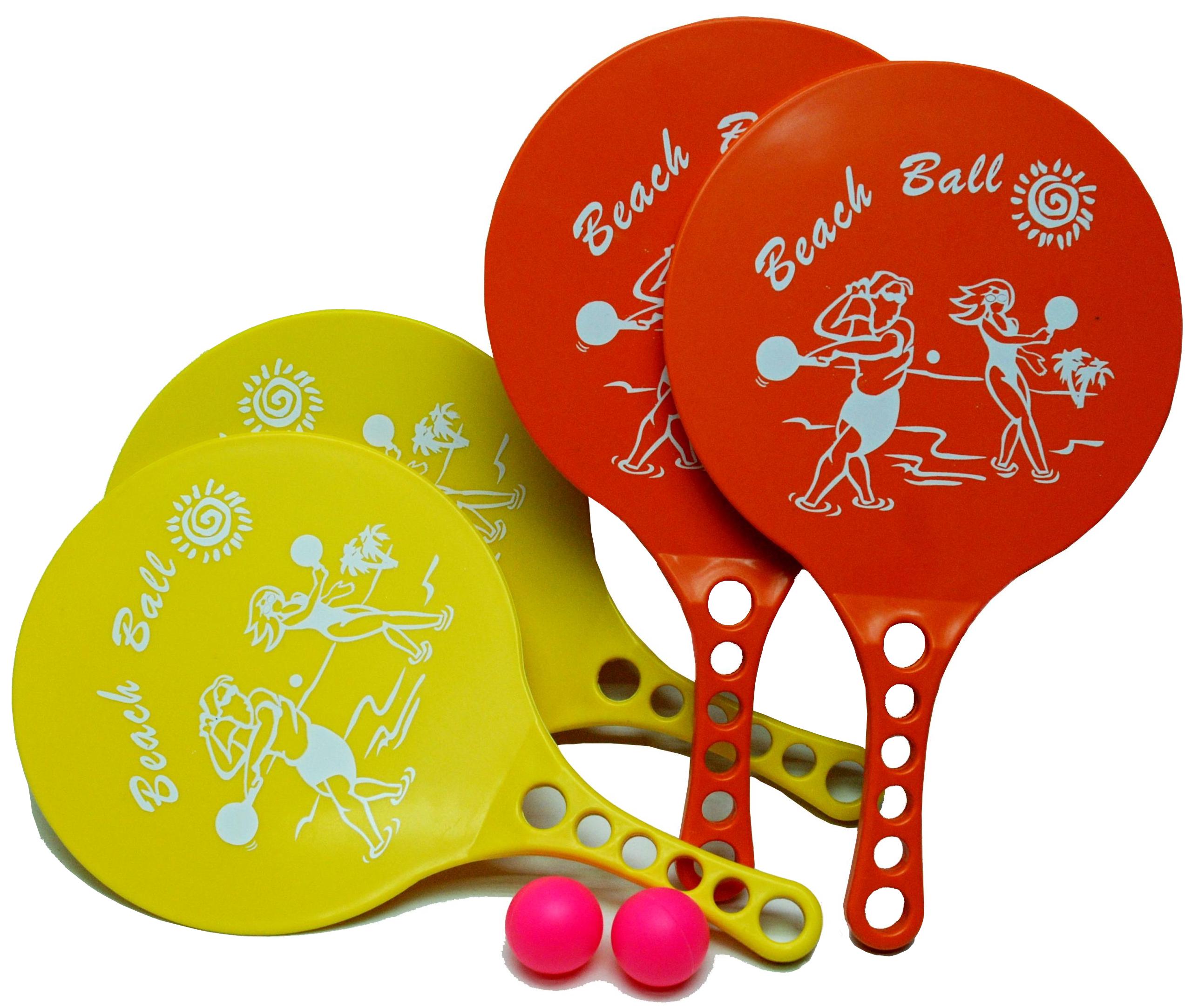 555645 Beachball kunststof geel+oranje me.print - Afbeelding 1