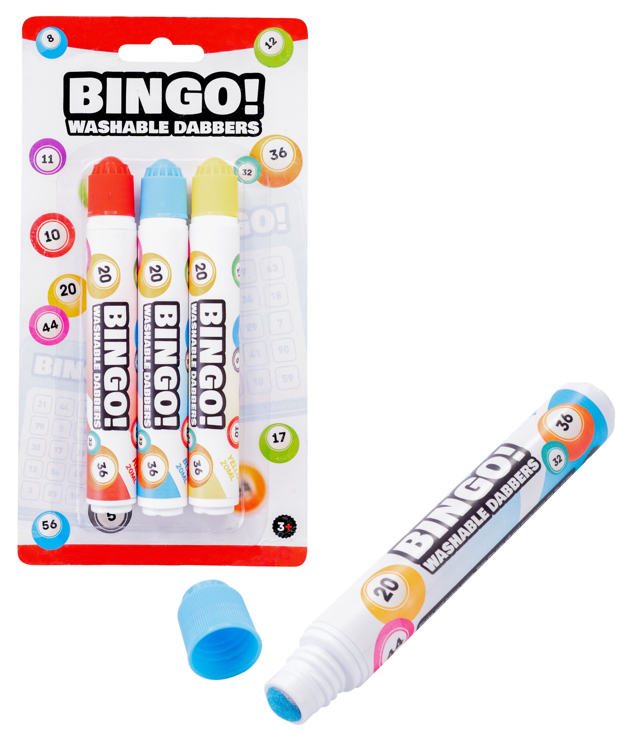 770605 Bingo dabbers, set van 3 kleuren blister - Afbeelding 1