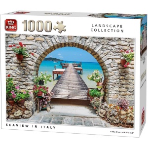 Seaview in Italie - Legpuzzel Landschap 1000 Stukjes 68 x 49 cm Volwassenen en Jongeren